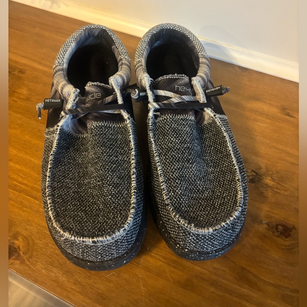 Hey Dude Black and Gray Slip-On Loafers